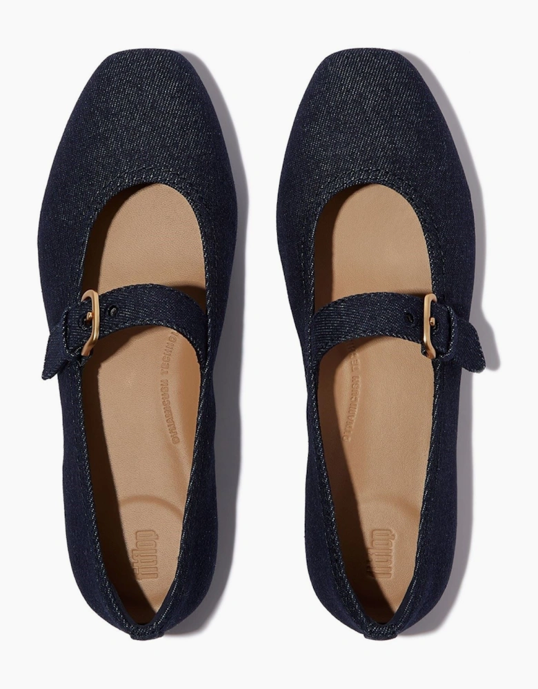 Delicato Polyester Women's Dark Denim Shoes
