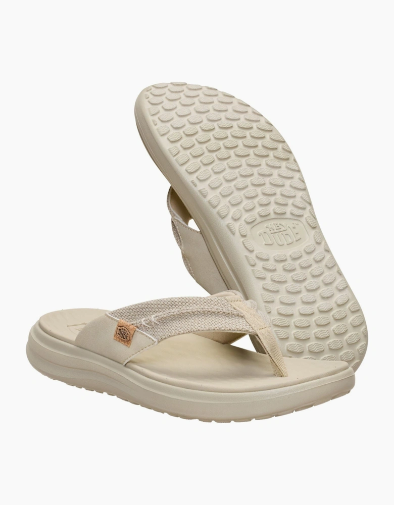 HEYDUDE Finn Flip Polyester Men's Tan Sandals