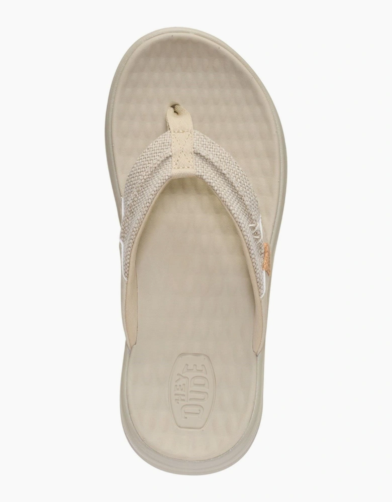 HEYDUDE Finn Flip Polyester Men's Tan Sandals