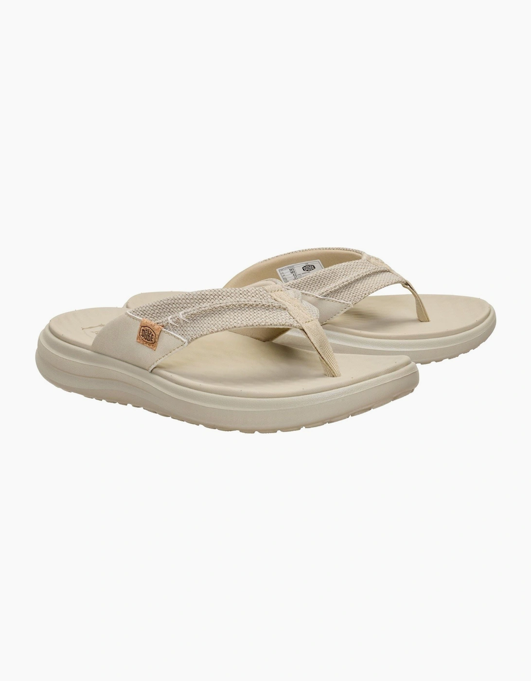 HEYDUDE Finn Flip Polyester Men's Tan Sandals