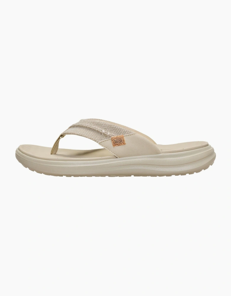 HEYDUDE Finn Flip Polyester Men's Tan Sandals