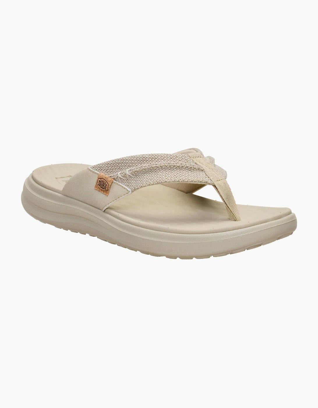 HEYDUDE Finn Flip Polyester Men's Tan Sandals, 9 of 8