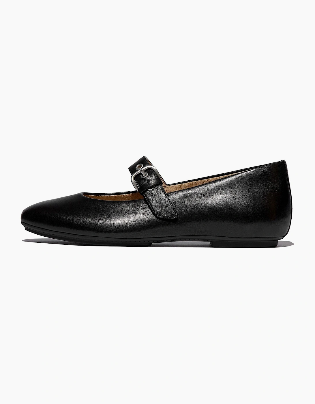 Delicato Leather Women's All Black Narrow Fit Shoes