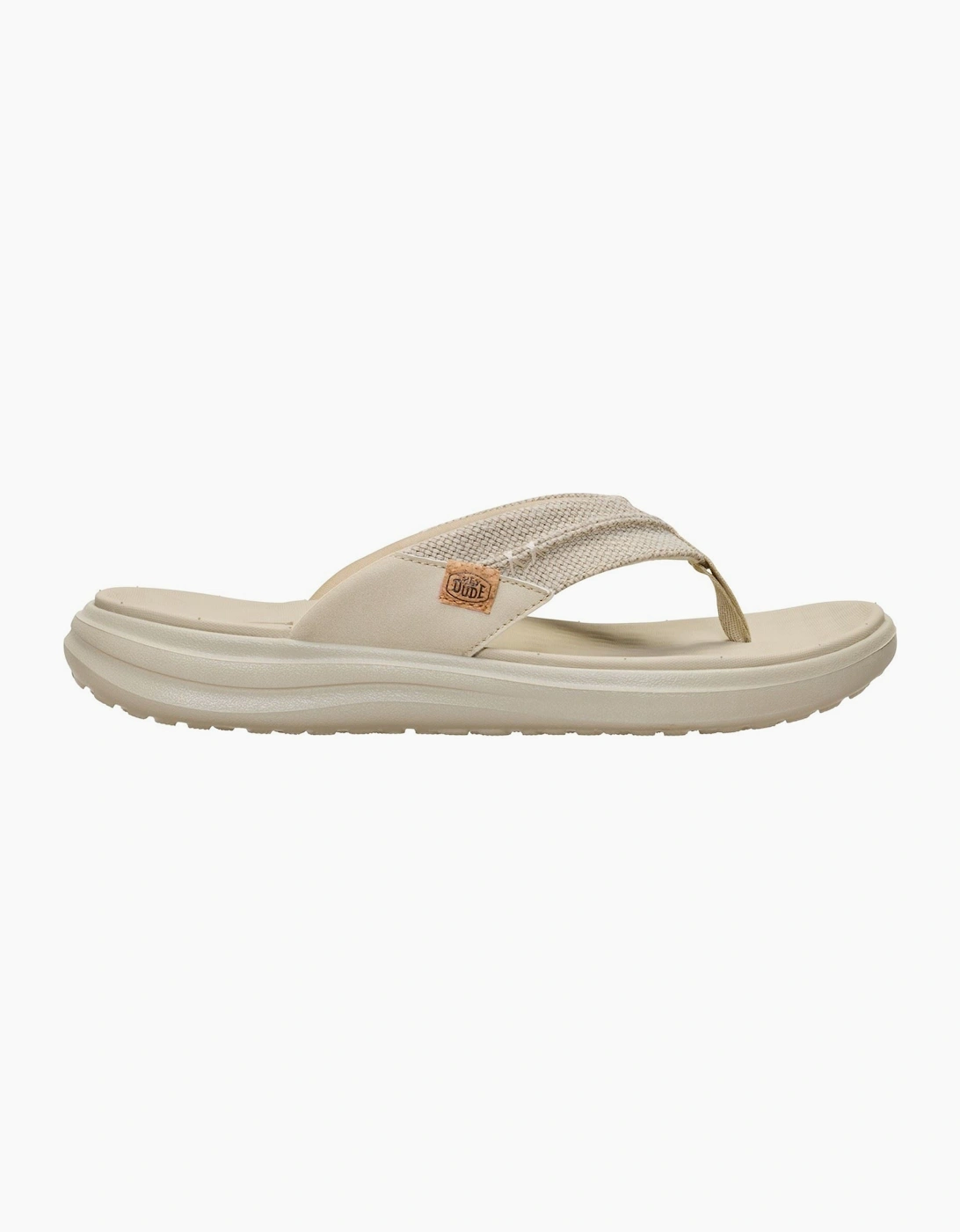 HEYDUDE Finn Flip Polyester Men's Tan Sandals