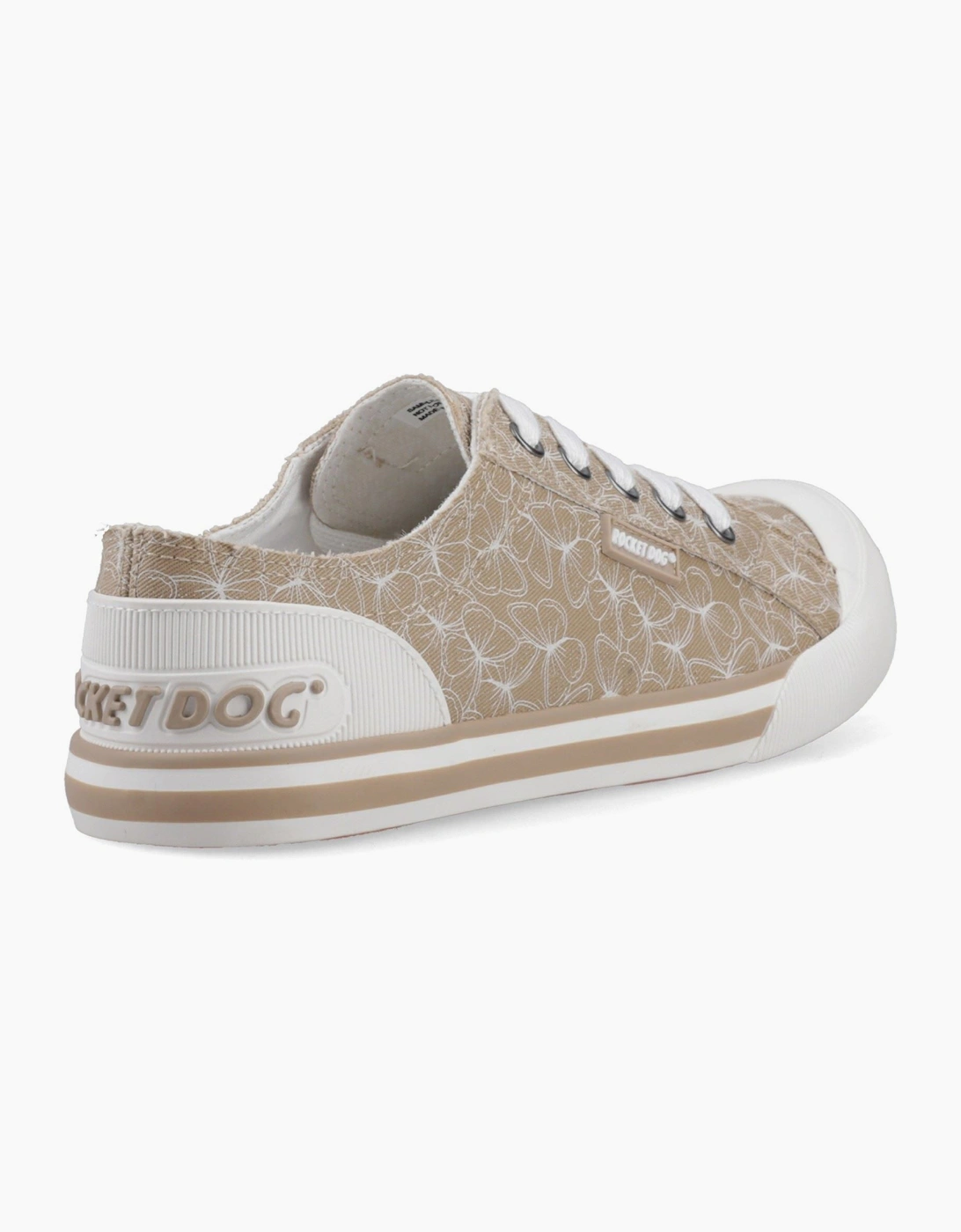 Jazzin Mariposa Textile Women's Tan Trainers