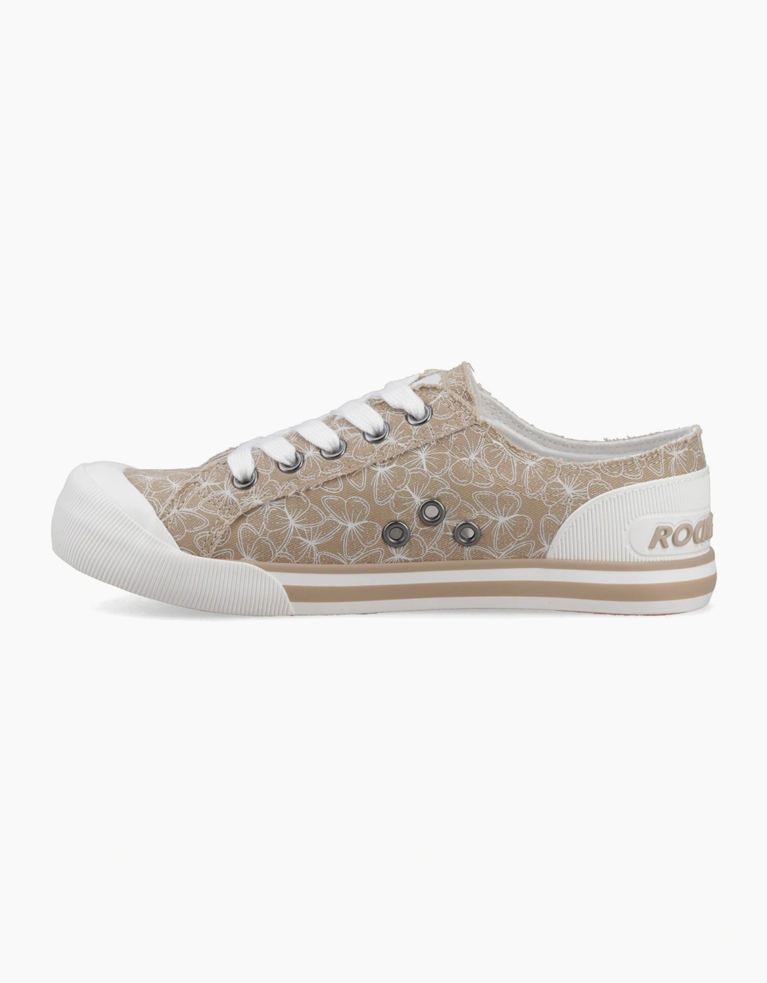 Jazzin Mariposa Textile Women's Tan Trainers