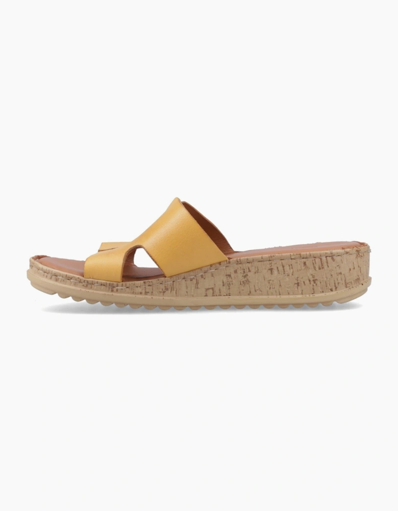 Eloise Leather Women's Mustard Sandals