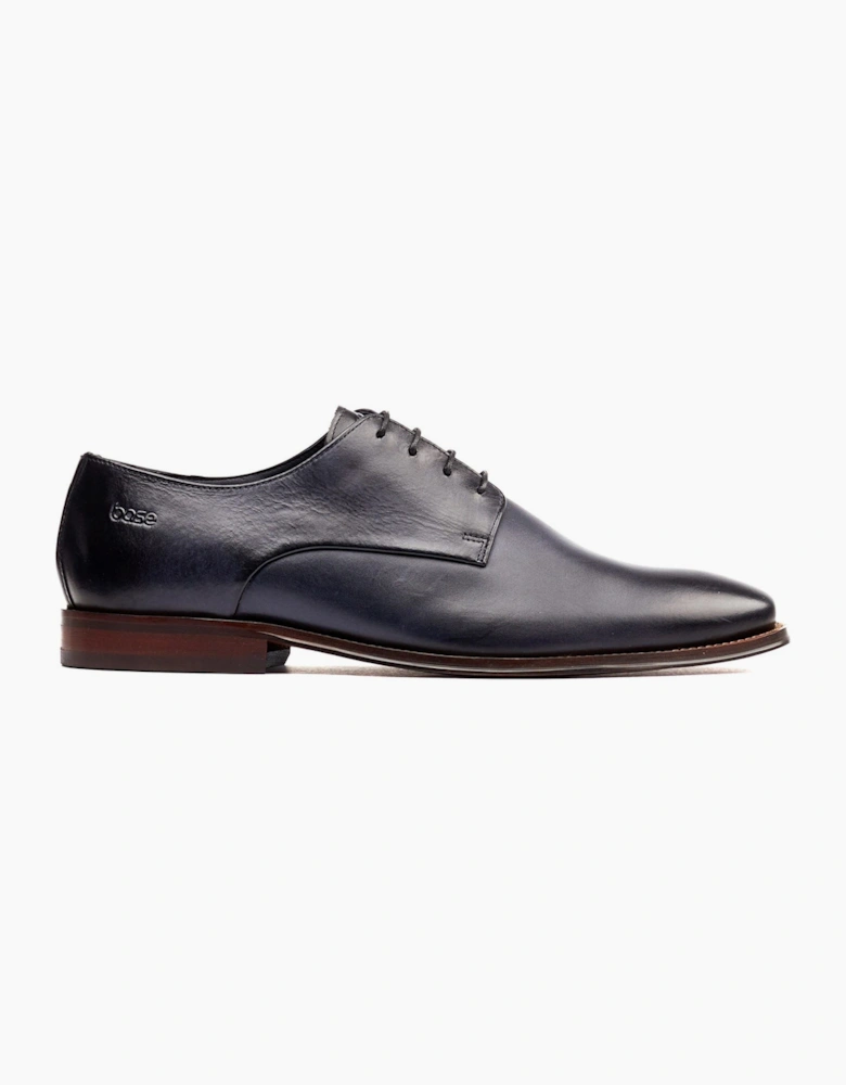 London Marley Derby Leather Men's Navy Lace-Up Shoes