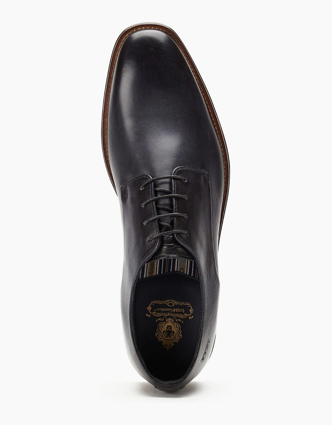 London Marley Derby Leather Men's Navy Lace-Up Shoes