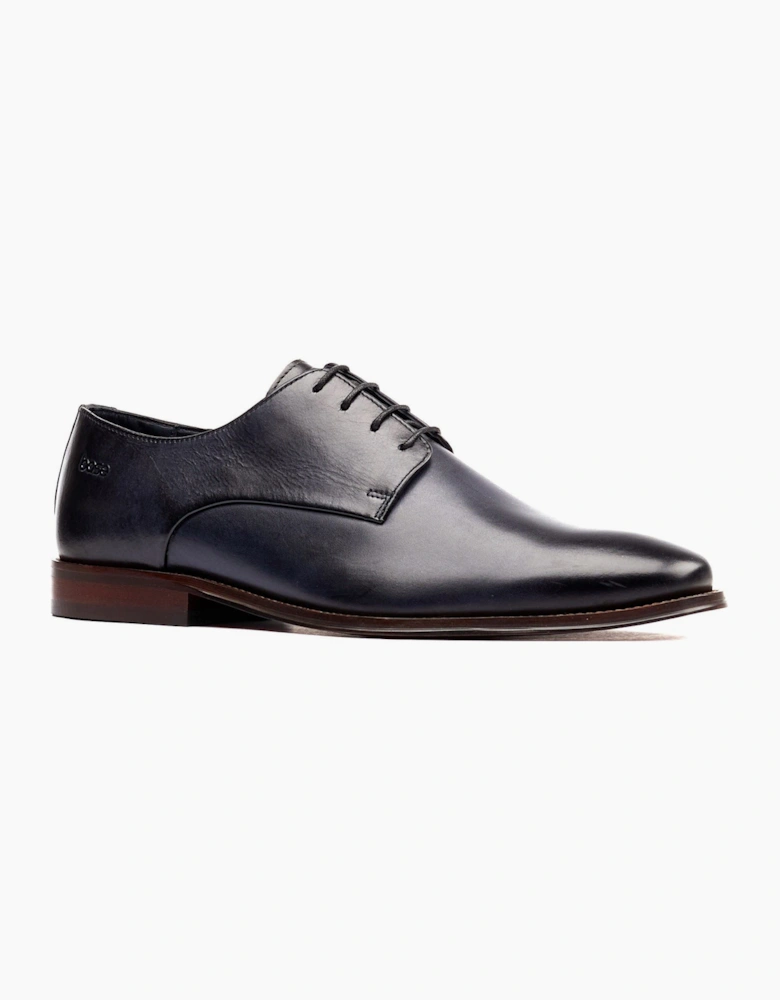 London Marley Derby Leather Men's Navy Lace-Up Shoes