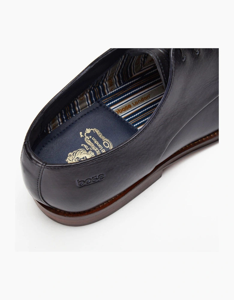 London Marley Derby Leather Men's Navy Lace-Up Shoes