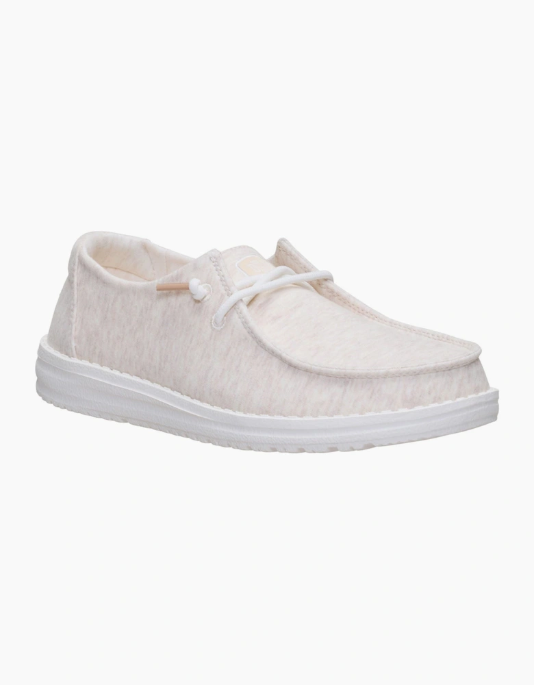 HEYDUDE Wendy Stretch Jersey Textile Women's Oatmeal Loafers