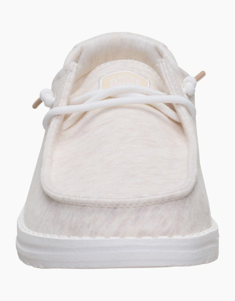 HEYDUDE Wendy Stretch Jersey Textile Women's Oatmeal Loafers