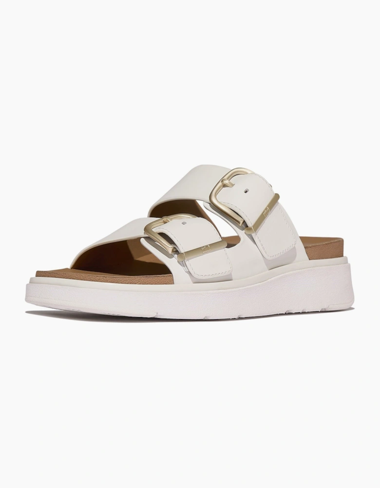 Gen-FF Two-Bar Leather Women's Urban White Sandals