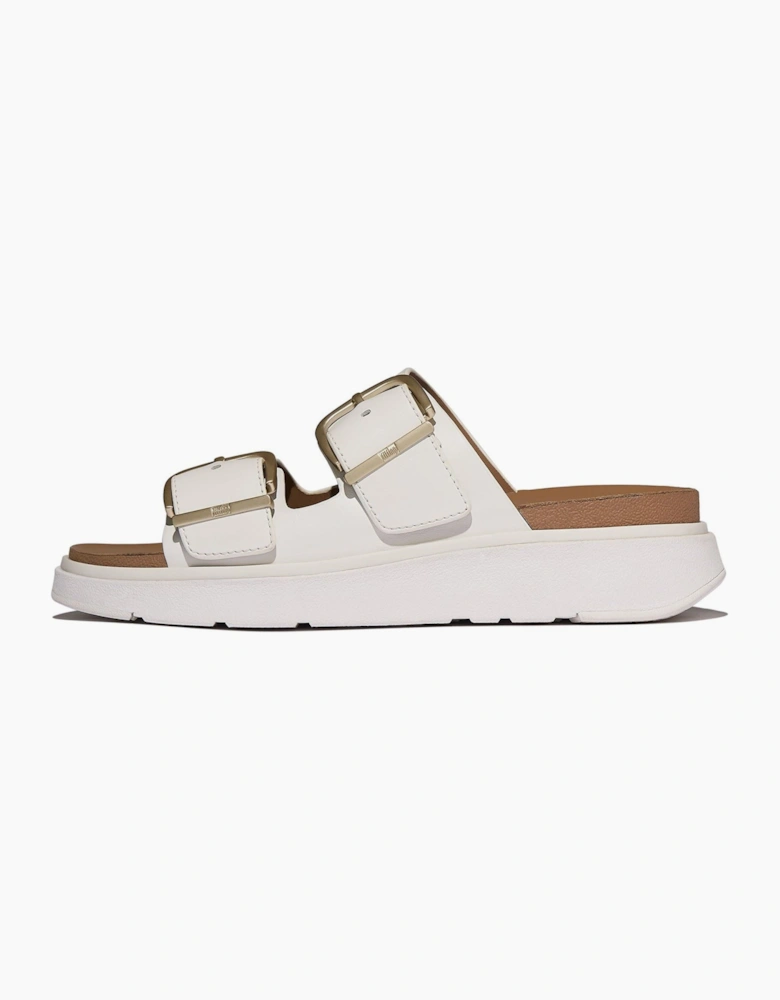 Gen-FF Two-Bar Leather Women's Urban White Sandals