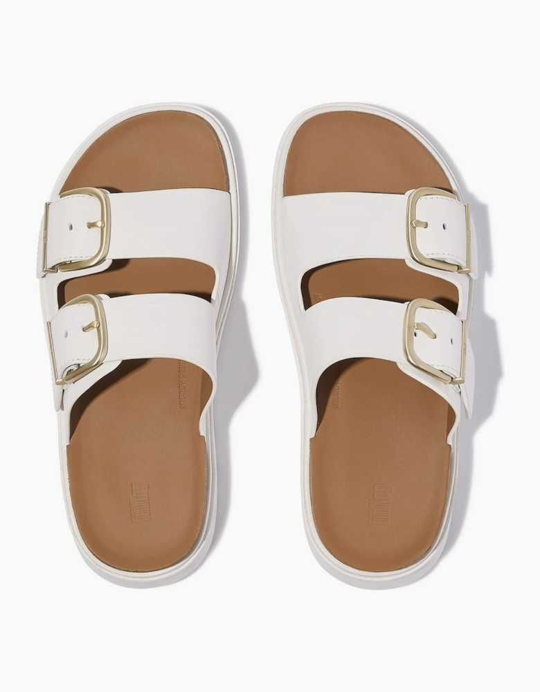 Gen-FF Two-Bar Leather Women's Urban White Sandals