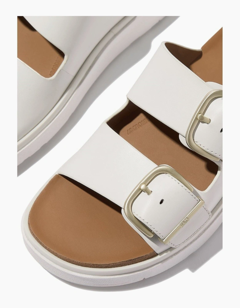 Gen-FF Two-Bar Leather Women's Urban White Sandals