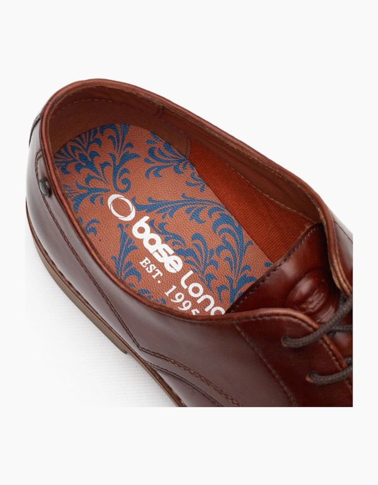 London Strand Lace Up Leather Men's Burnt Tan Lace-Up Shoes