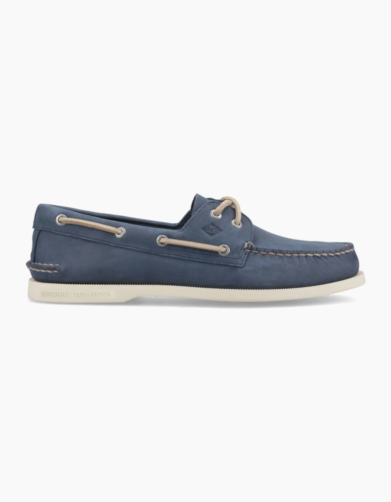 Sperry Authentic 2 Eye Boat Leather Men's Navy Boat Shoes