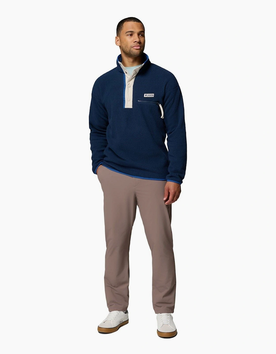 Helvetia II Half Snap Men's Blue Fleece Jacket