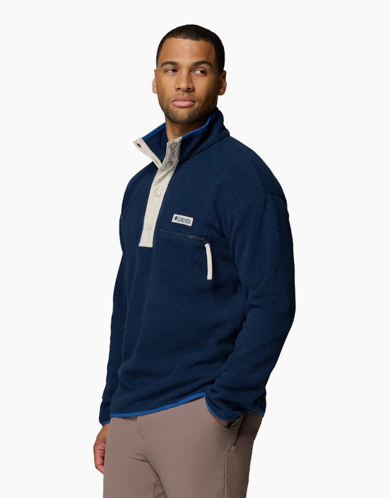 Helvetia II Half Snap Men's Blue Fleece Jacket