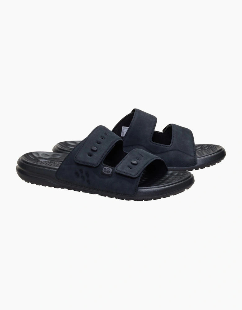 HEYDUDE Wave 2 Strap Polyurethane Men's Black/Black Sandals