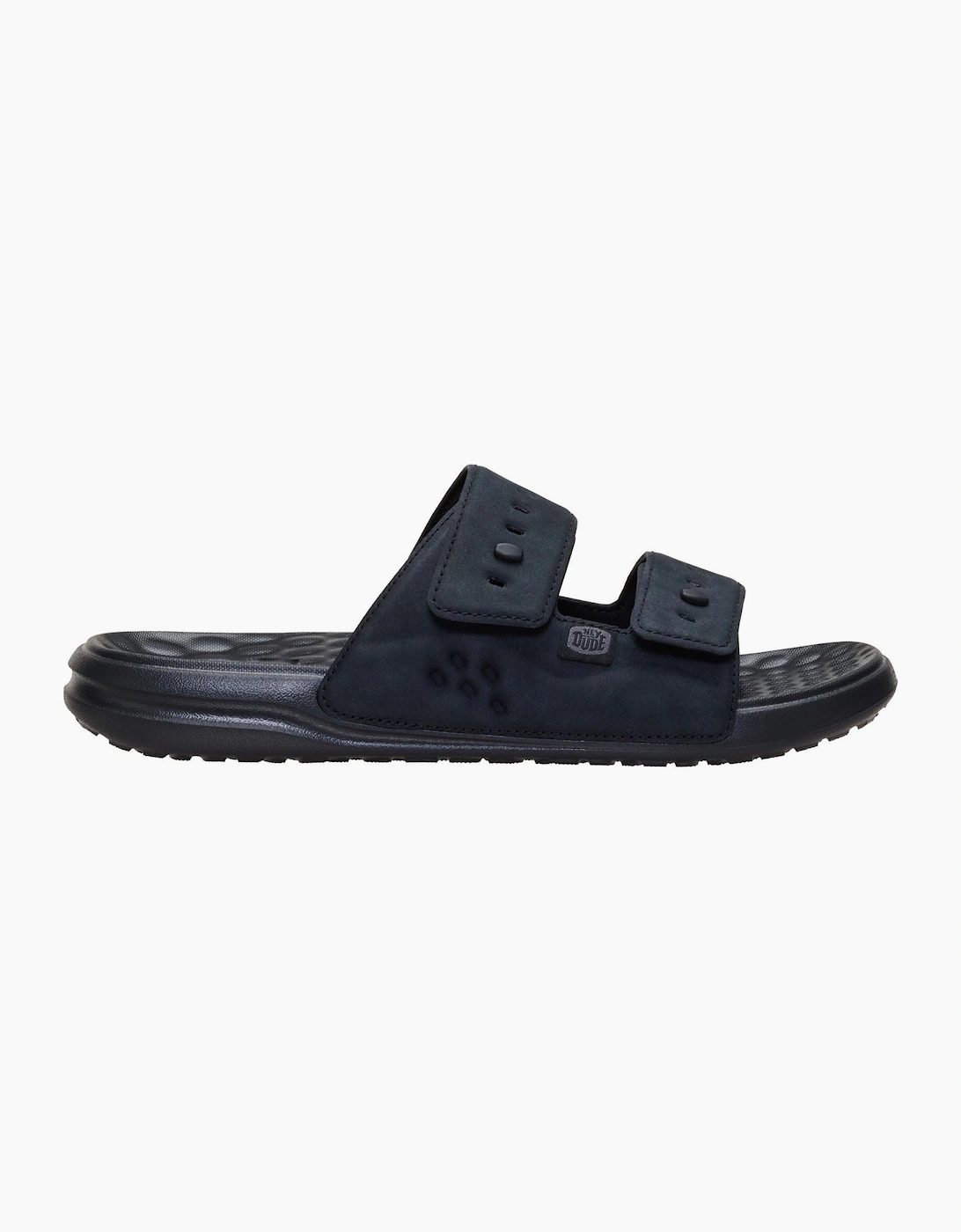 HEYDUDE Wave 2 Strap Polyurethane Men's Black/Black Sandals