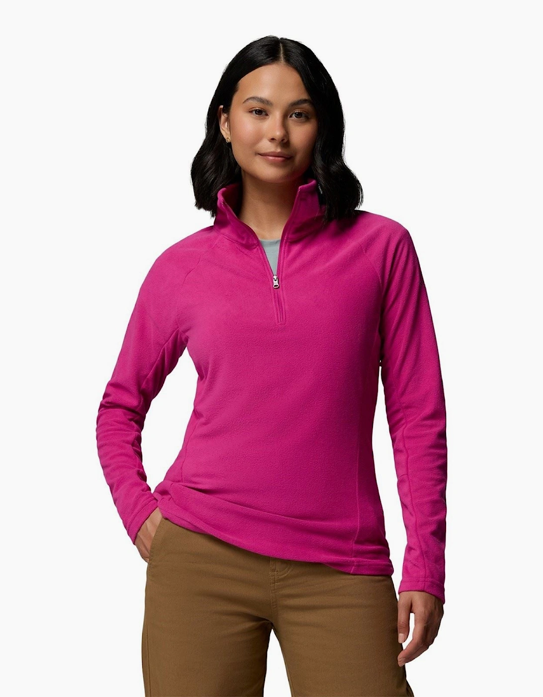 Glacial IV 1/2 Zip Women's Purple Fleece Jackets, 6 of 5
