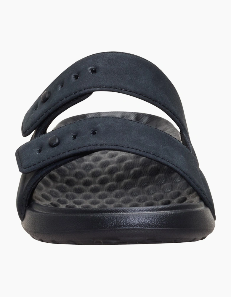 HEYDUDE Wave 2 Strap Polyurethane Men's Black/Black Sandals