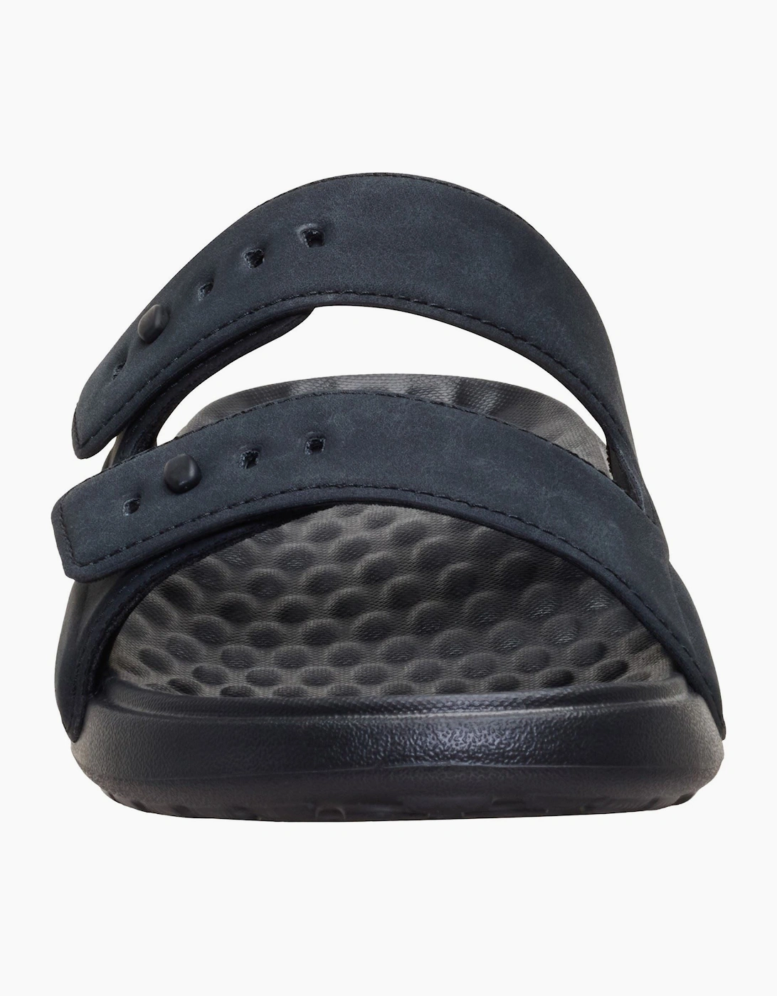 HEYDUDE Wave 2 Strap Polyurethane Men's Black/Black Sandals
