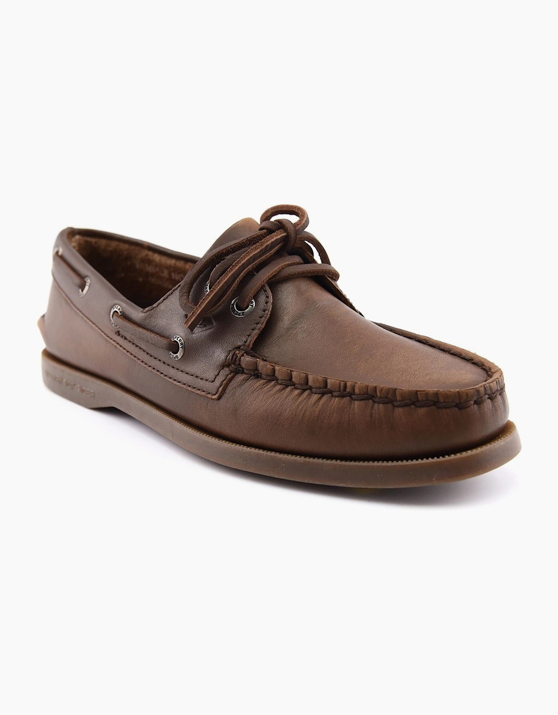 Sperry Authentic 2 Eye Boat Leather Women's Medium Brown Boat Shoes, 5 of 4