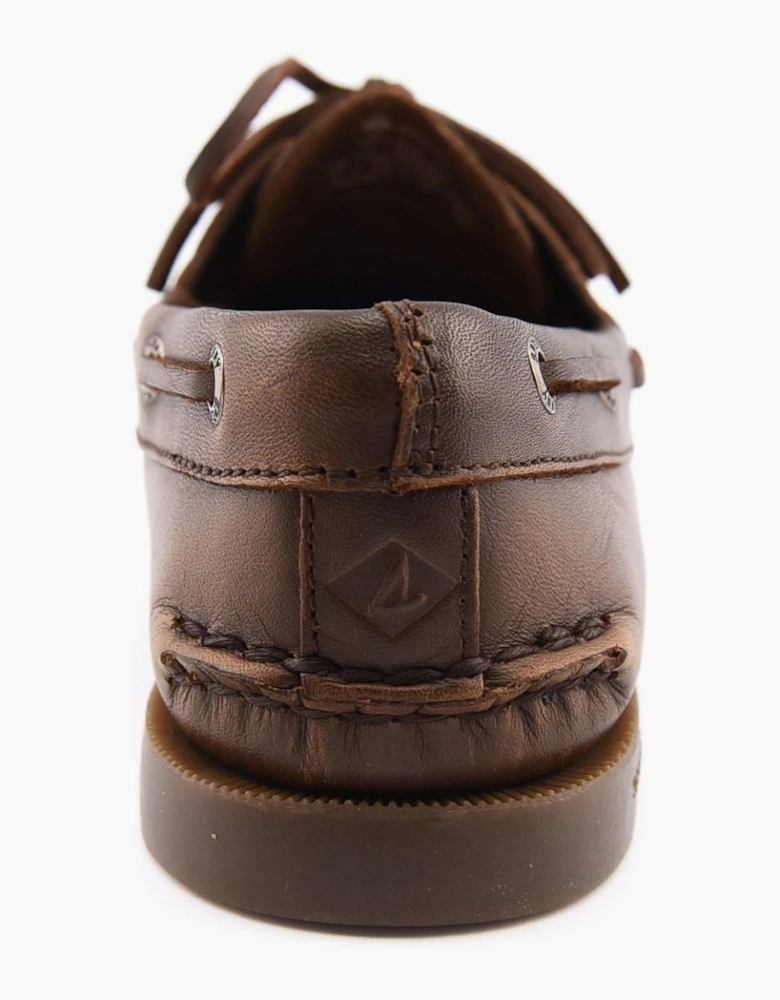 Sperry Authentic 2 Eye Boat Leather Women's Medium Brown Boat Shoes