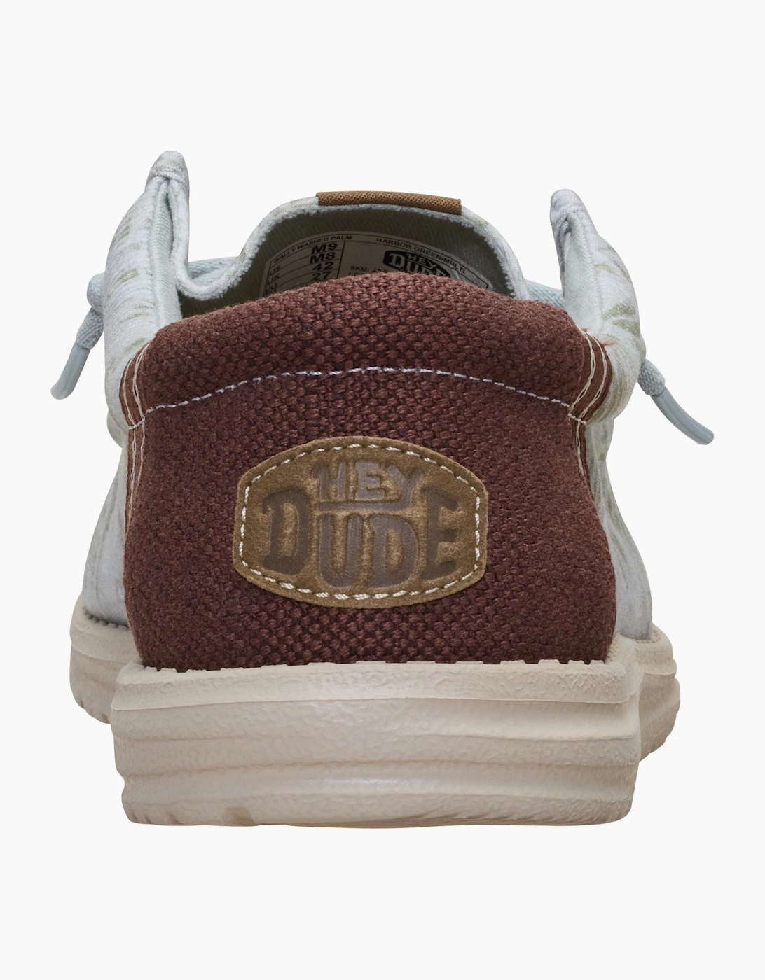 HEYDUDE Wally Washed Textile Men's Harbour Green/Multi Loafers