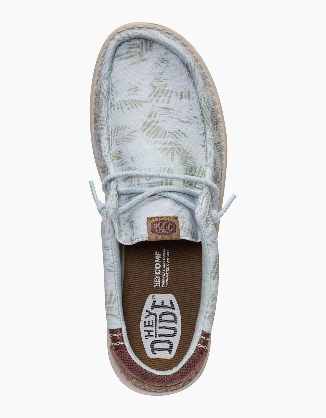 HEYDUDE Wally Washed Textile Men's Harbour Green/Multi Loafers