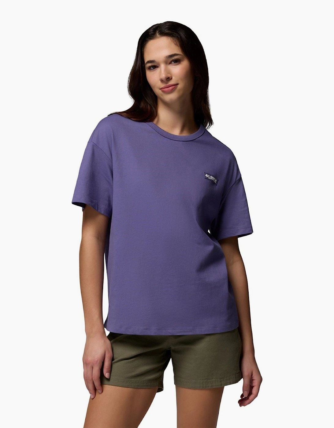 Columbia Women's Purple Csc Heavyweight Graphic Tee Cotton T-Shirt  12 M
