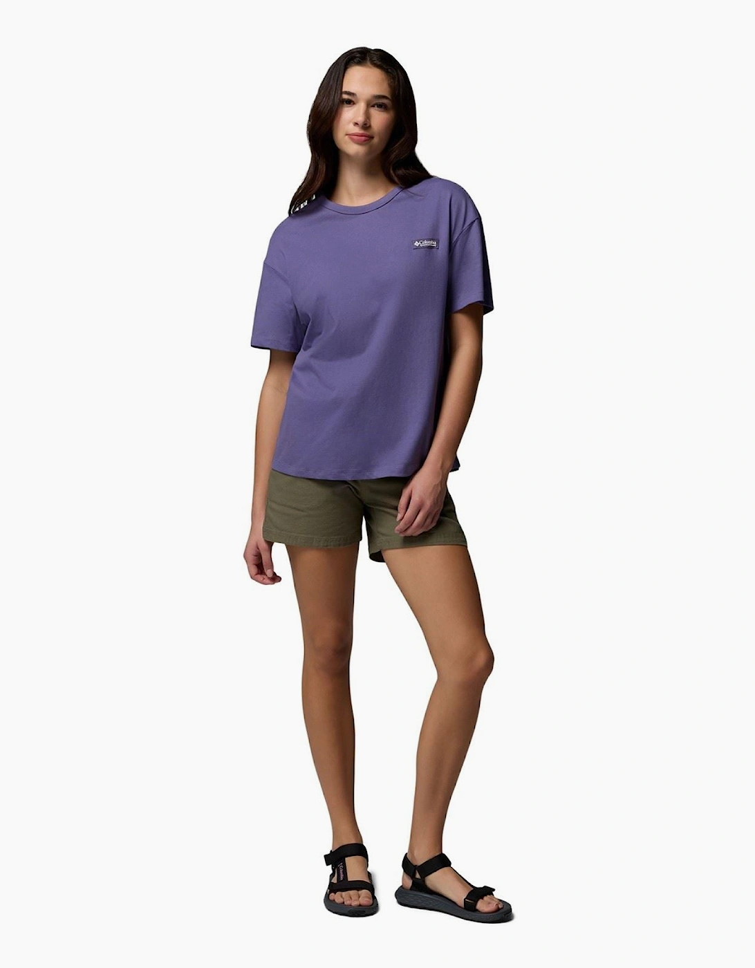 CSC Heavyweight Graphic Tee Cotton Women's Purple T-Shirt