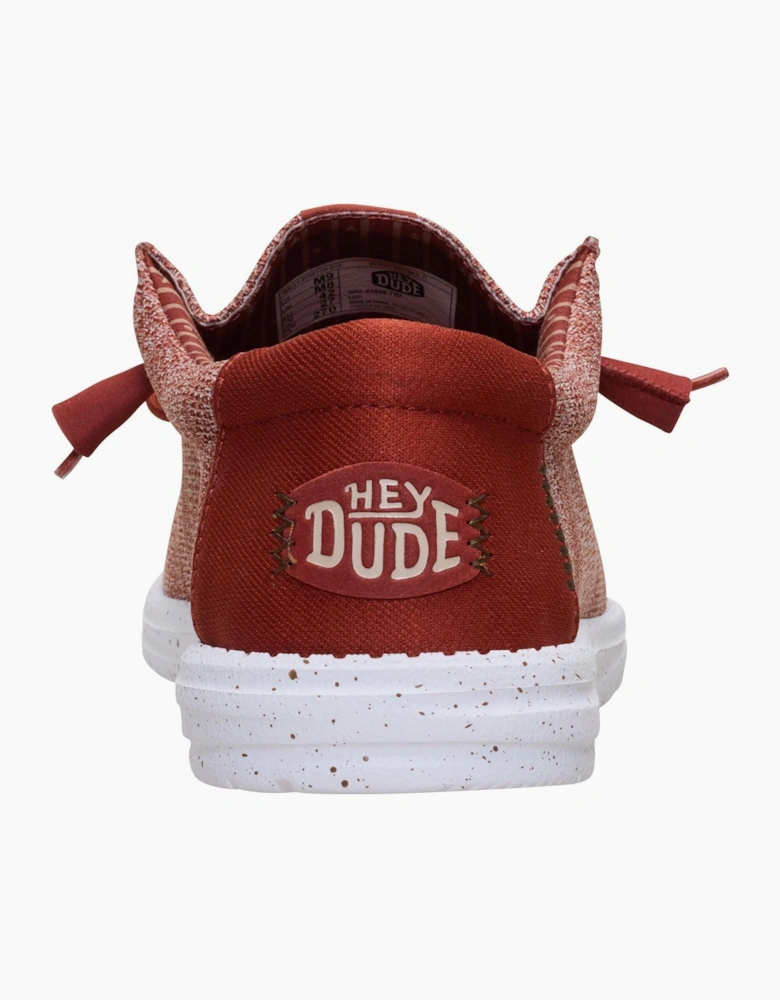 HEYDUDE Wally Stretch Sox Polyester Men's Burnt Red/Multi Loafers