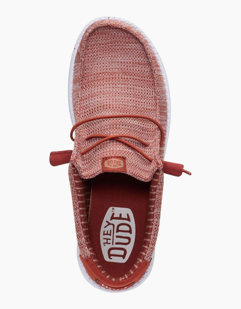 HEYDUDE Wally Stretch Sox Polyester Men's Burnt Red/Multi Loafers