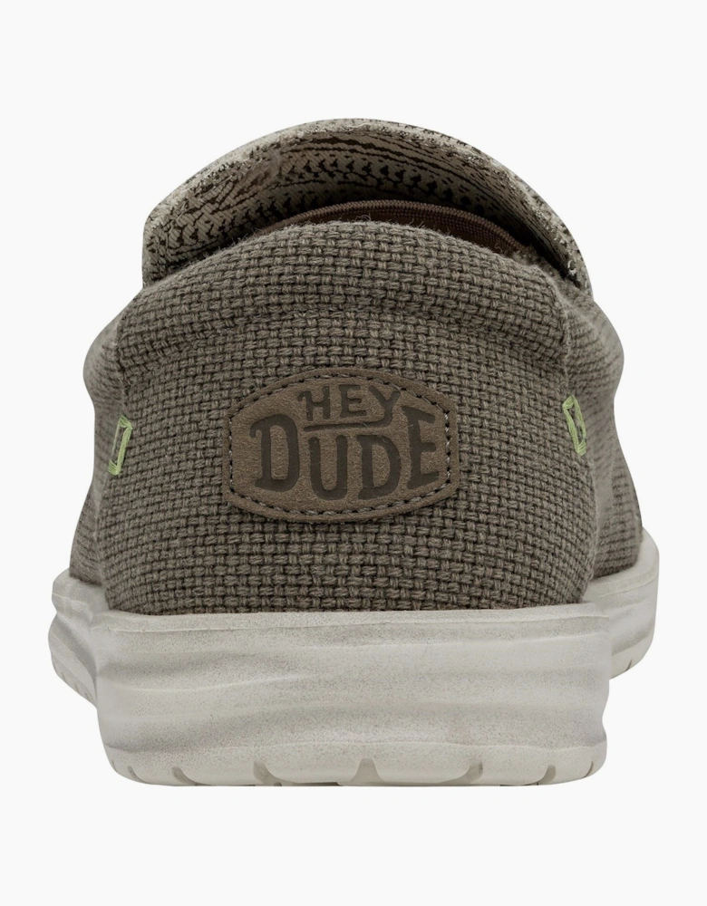 HEYDUDE Mikka Braided Textile Men's Fossil Loafers