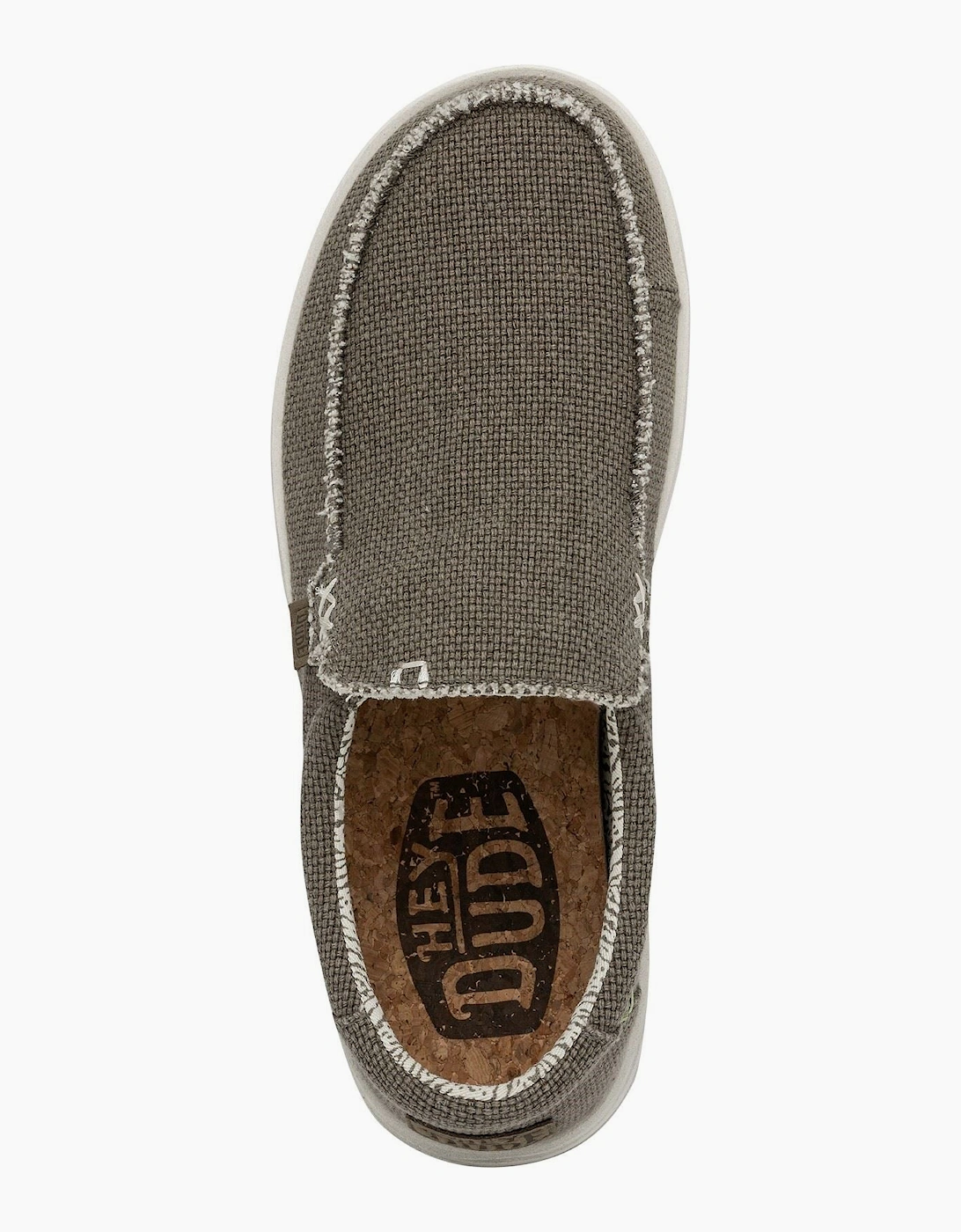 HEYDUDE Mikka Braided Textile Men's Fossil Loafers