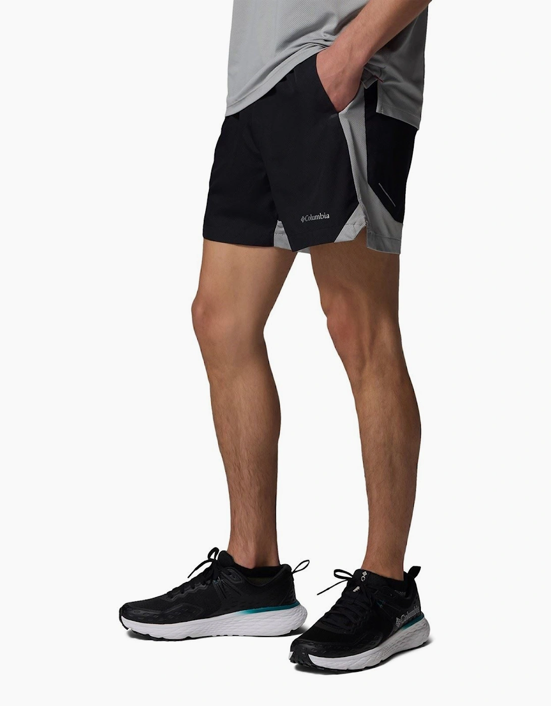 Three Pitch Polyester Men's Black Activewear Shorts