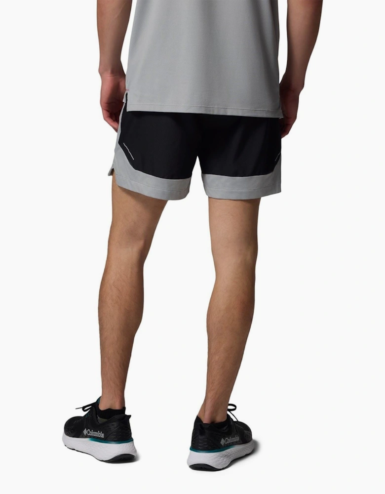 Three Pitch Polyester Men's Black Activewear Shorts