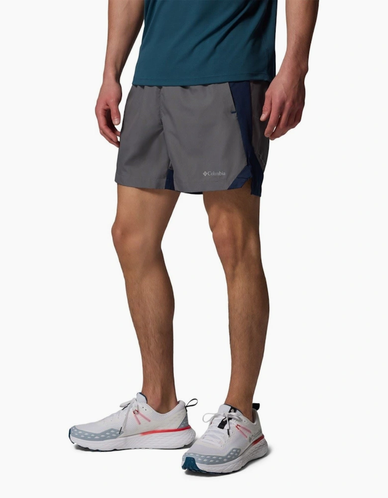 Three Pitch Polyester Men's Grey Activewear Shorts