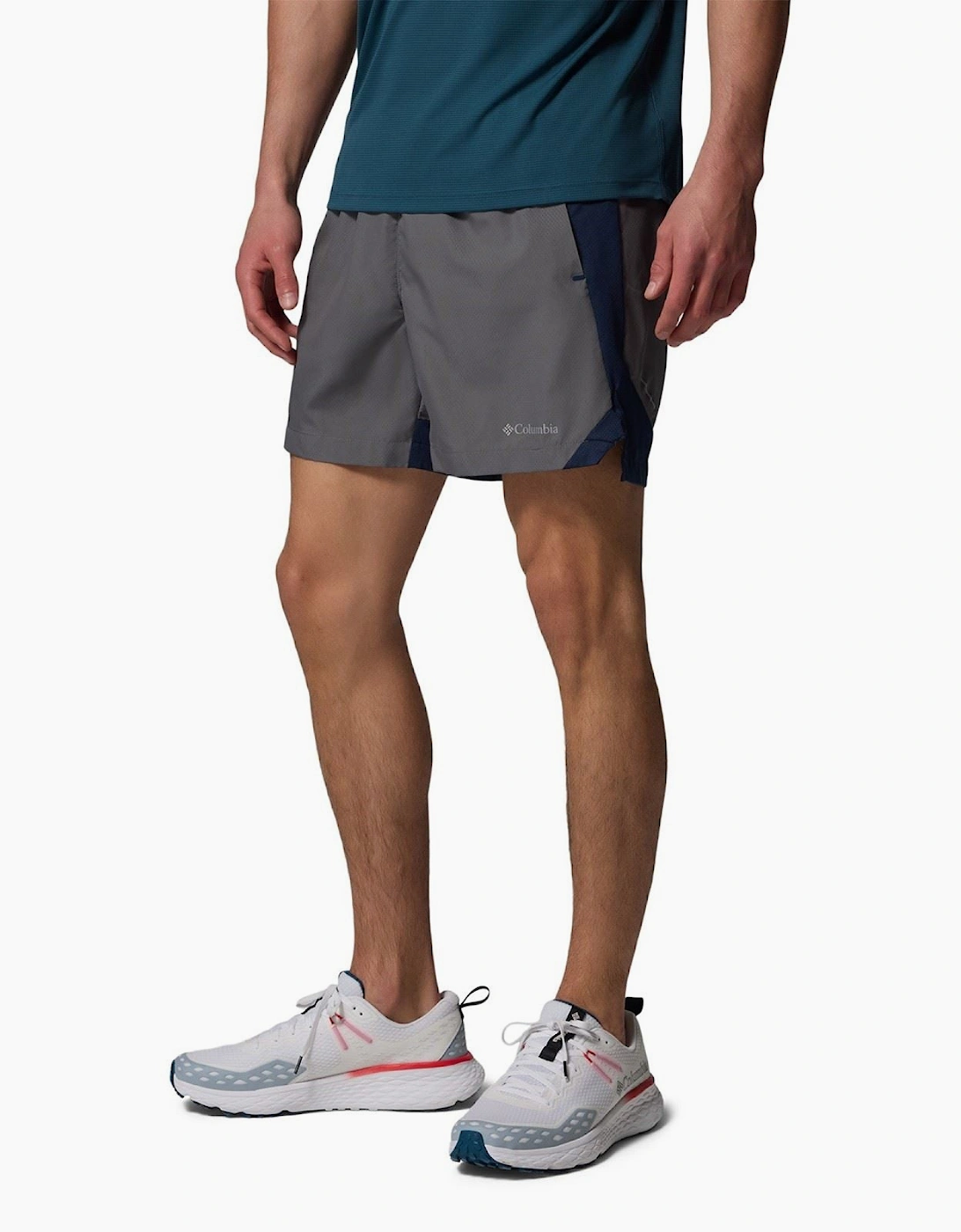 Three Pitch Polyester Men's Grey Activewear Shorts