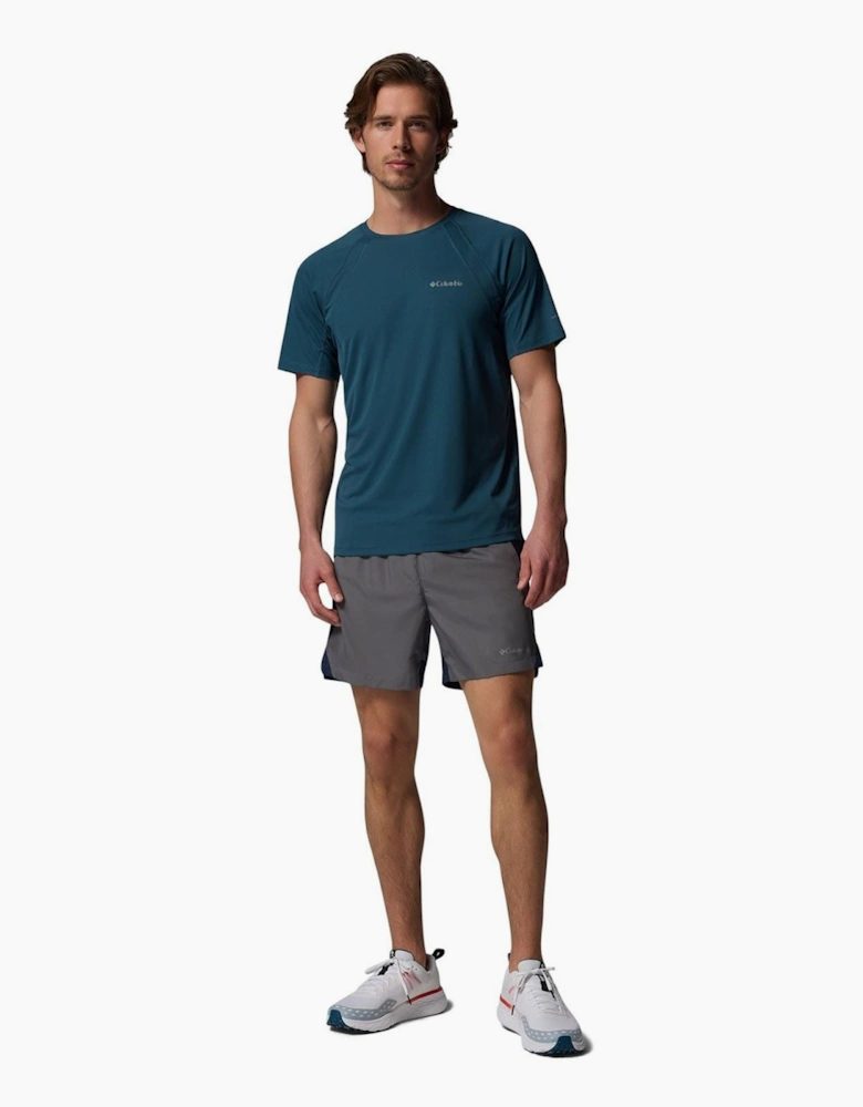 Three Pitch Polyester Men's Grey Activewear Shorts