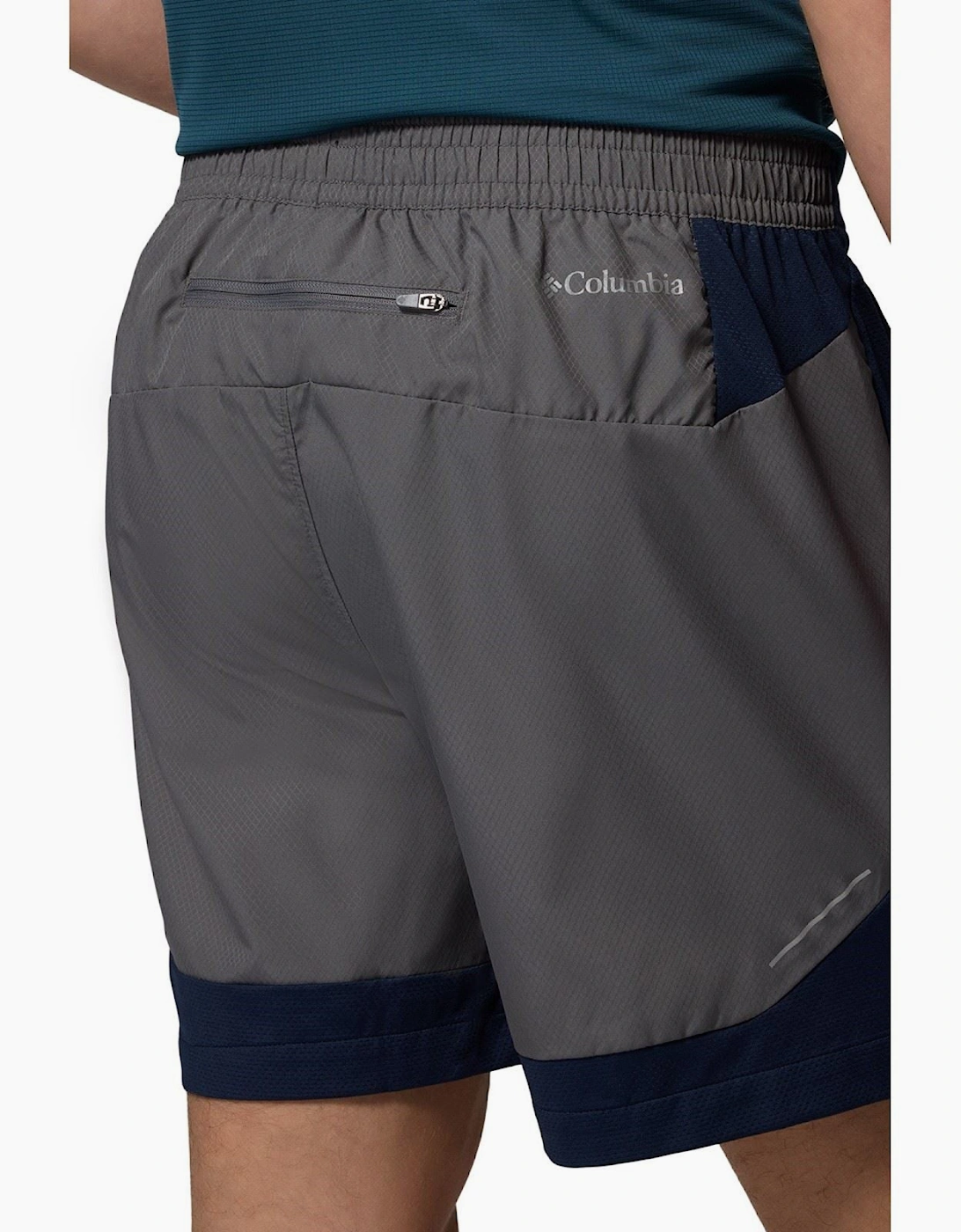 Three Pitch Polyester Men's Grey Activewear Shorts