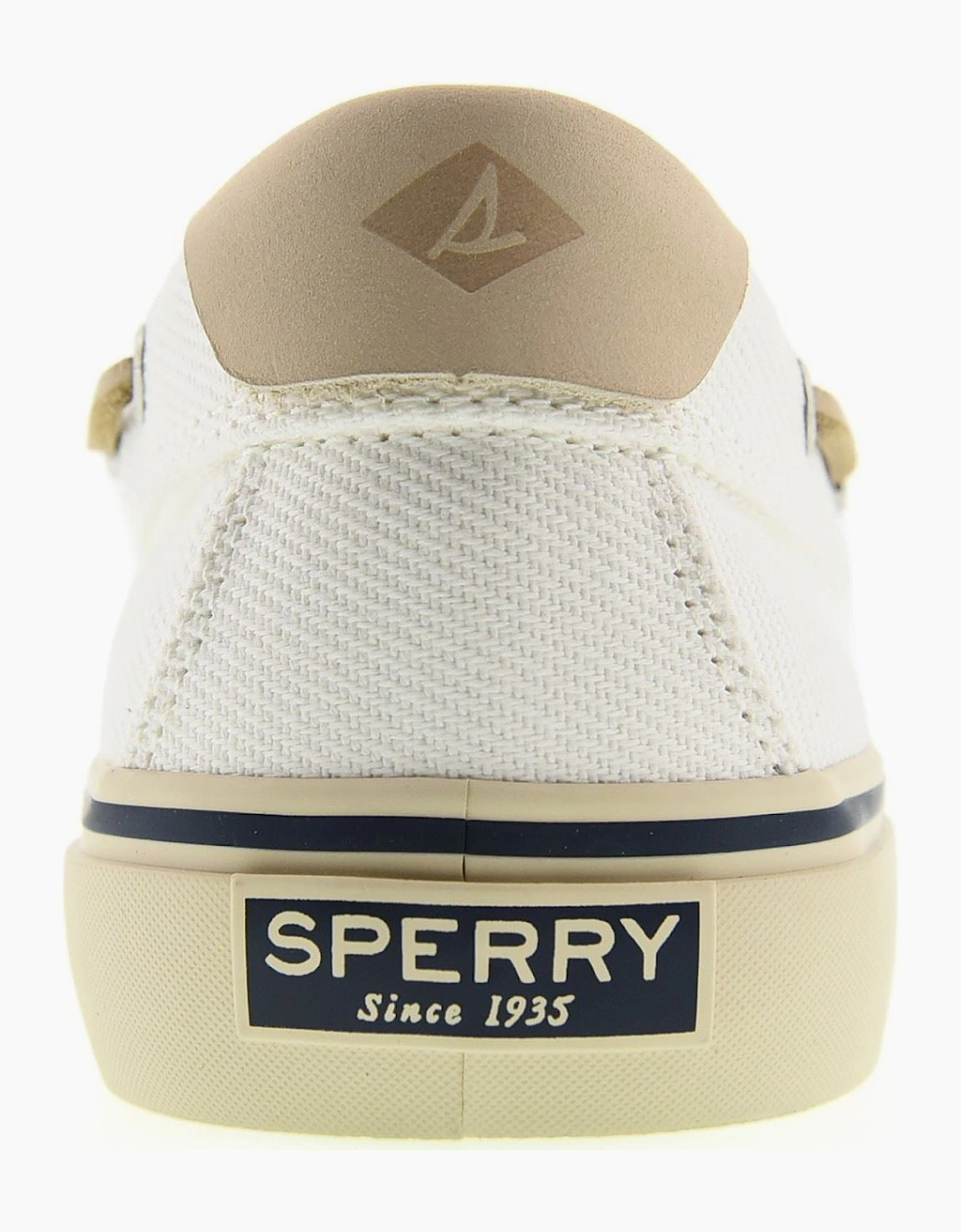 Sperry Helm 2-Eye Textile Men's White Boat Shoes