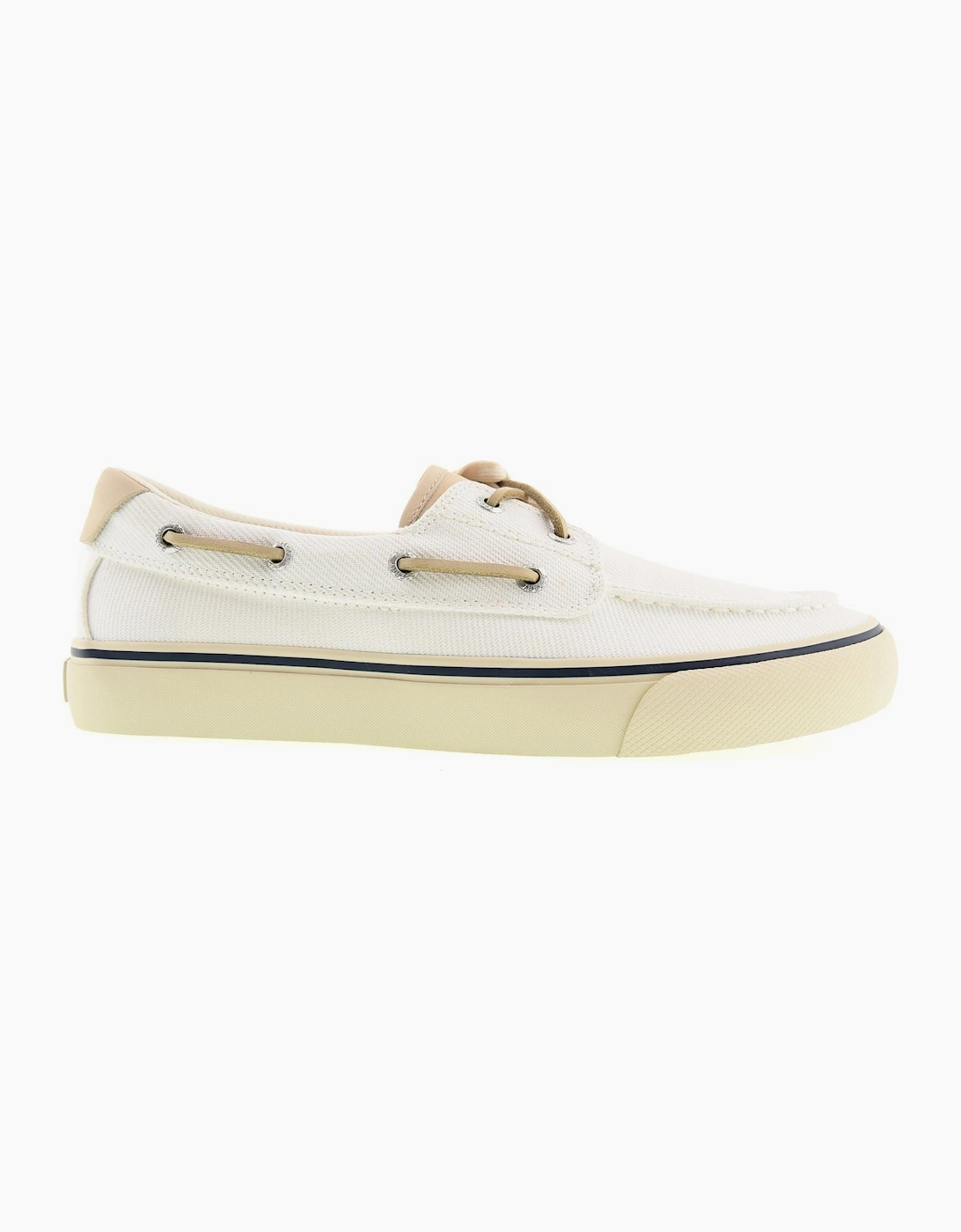 Sperry Helm 2-Eye Textile Men's White Boat Shoes