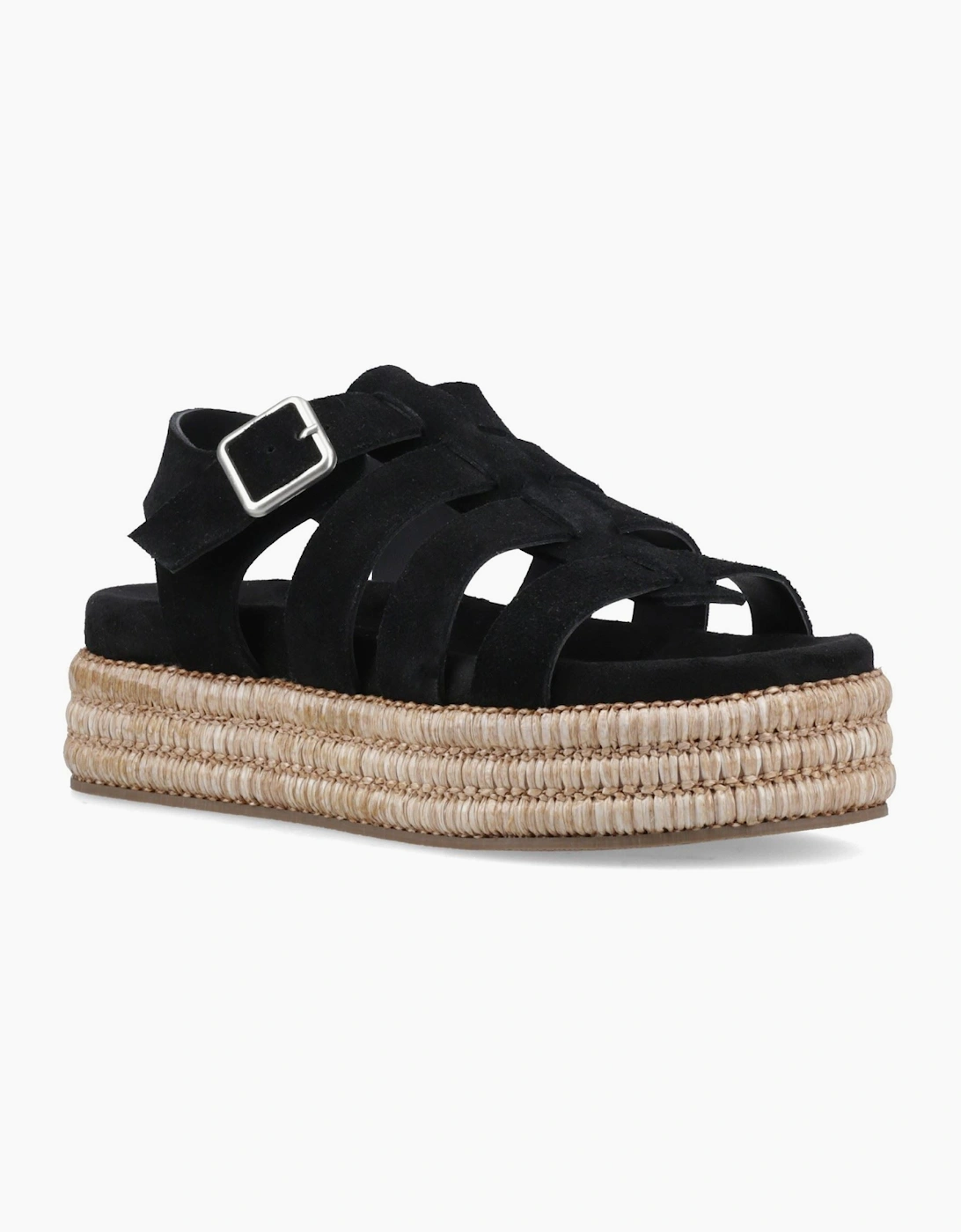 Rosetta Gladiator Leather Women's Black/Tan Sandals, 6 of 5