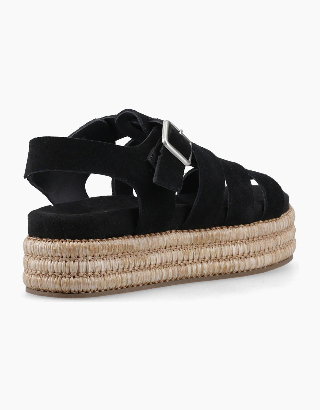 Rosetta Gladiator Leather Women's Black/Tan Sandals